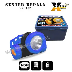 Senter kepala led super terang mitsuyama Charging Camping outdoor