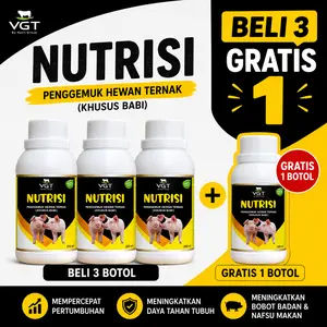 Beli 3 gratis 1 - VGT Nutrisi 250ml – Pakan Tambahan Organik, Meningkatkan Daya Tahan Tubuh, Cepat Gemuk, Dan Mengurangi Diare
