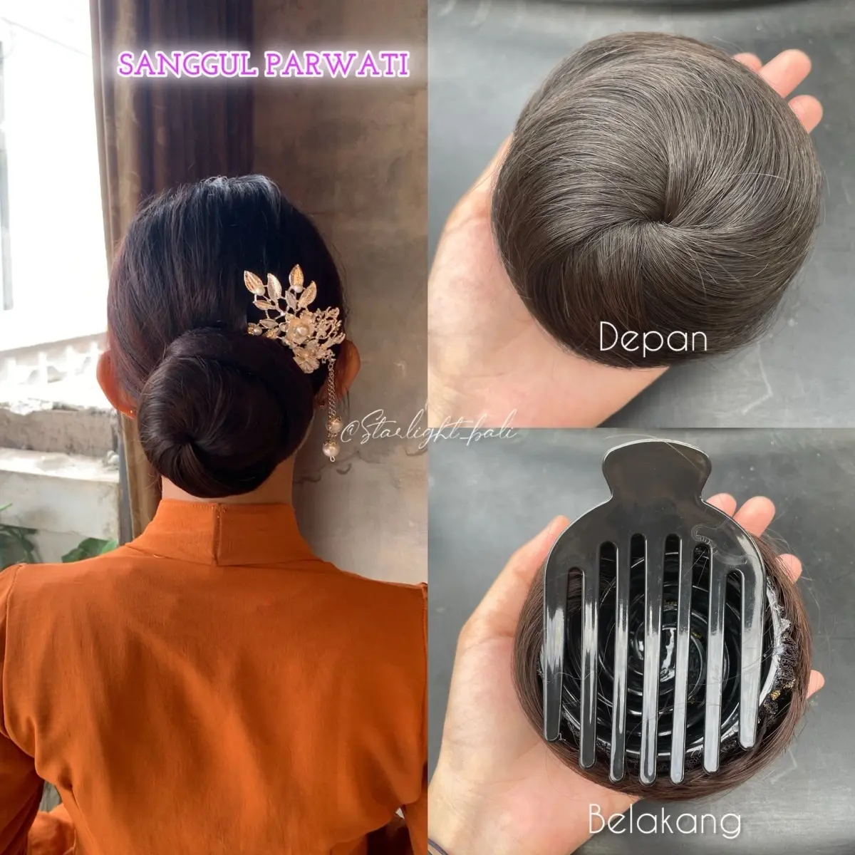 Sanggul Bulat JEPIT / sanggul PARWATI /Jepit Sanggul Bulat /Sanggul bulat Jepit / sanggul cepol praktis / jepit sanggul bulat praktis Extension