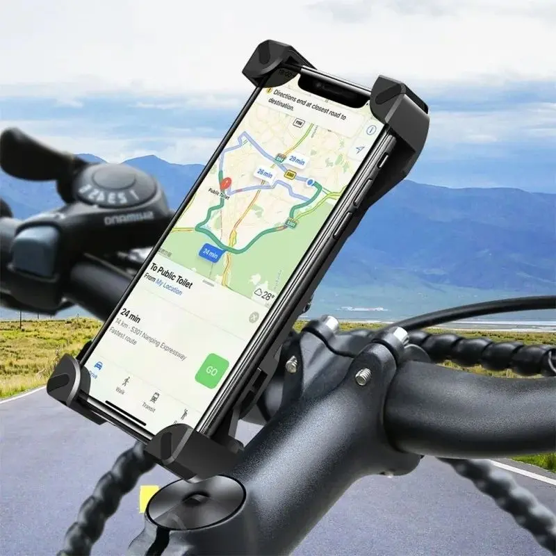 Acchp Holder Hp Motor Sepeda Model Putar 360 Universal Pasang Di Spion Universal GPS Standing Tarik Handphone HM06 Stand Bracket