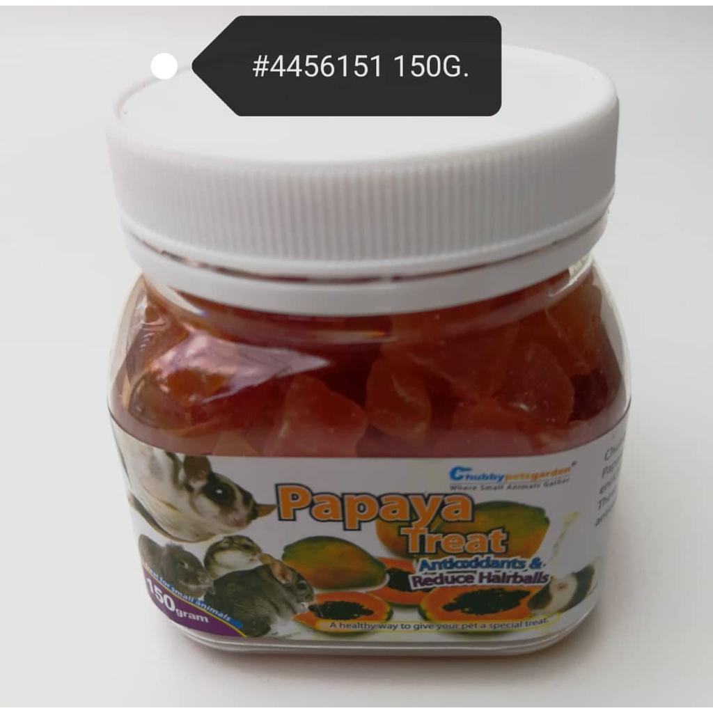 ChubbyPetsGarden Papaya Treat 150gram Hamster Sugar Glider Rabbit Makanan Arnab