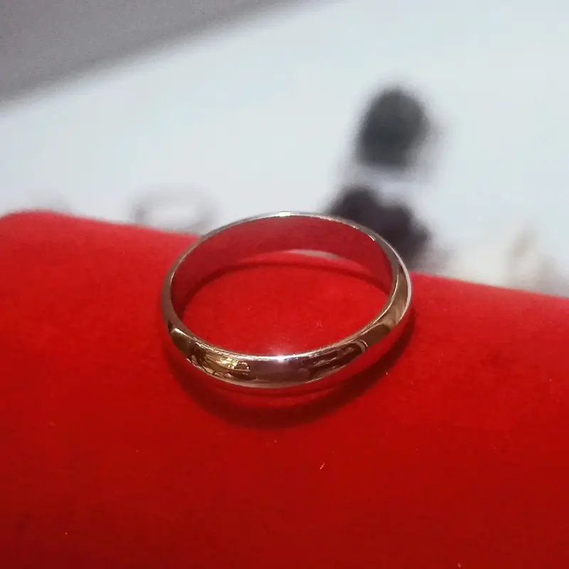 Cincin Titanium Silver Polos Anti Karat Tahan Lama - Aksesoris Rings Perhiasan 2