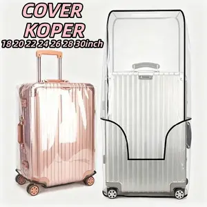 COD COVER KOPER Transparan Pelindung Air Transparan ukuran 18 20 22 24 28 30inch Cover Mika Koper Transparant/plastik koper/Transparant Cover Pelindung Koper PVC Luggage Cover Sarung Koper Penutup debu