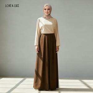 Puffy Pleated Flowy Skirt (Fit up to 85KG)