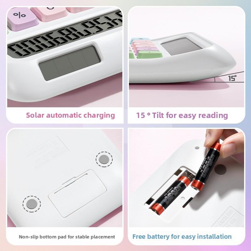 Product Introduction of Calculator Multi-color multi-function solar computer Student Finance Office calculator 11