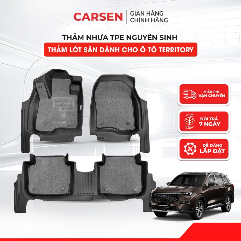TRÀN VIỀN Thảm Lót Sàn Dành Cho Xe ô tô FORD TERRITORY 2023 - 2026 nhựa TPE nguyên sinh - CARSEN VN