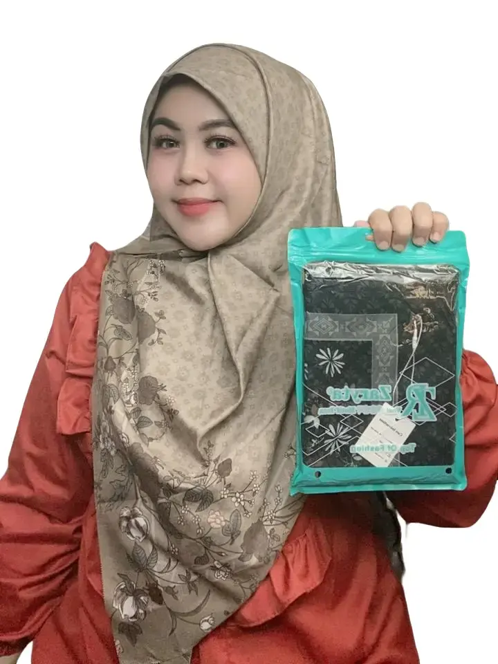 PAKET HIJAB SEGI EMPAT VOAL LC ZARYTA MOTIF PRINTING 2025 Kerudung Wanita Muslim Square Zaryta Lembut
