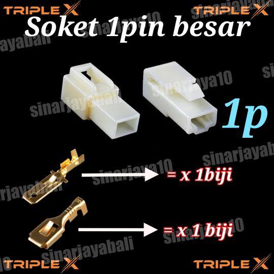 Jual soket motor pin besar socket kabel mobil konektor skun besar sekun ...