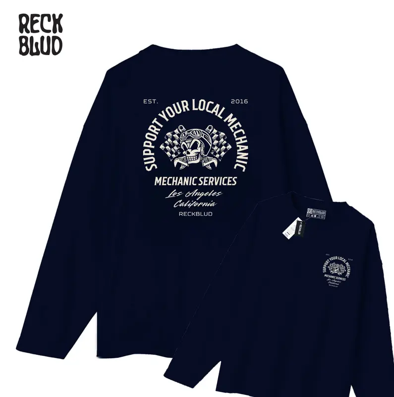Reckblud - T-Shirt Kaos Lengan Panjang SYLM DB Reckblud Print 100% Cotton 24s Unisex 02 1