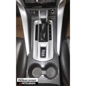 Sticker Panel Shifter Transmisi All New Pajero 2016 2017 2018 2019 2020 2021 2022 2023 2024 Carbon