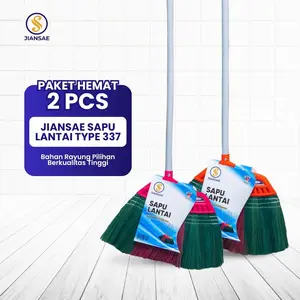 Jiansae Sapu Lantai Anti Rontok Rayung Ijuk Premium Type 337 Isi 2 Pcs sapu  lantai pengki  sampah sapu  lantai  keramik broom