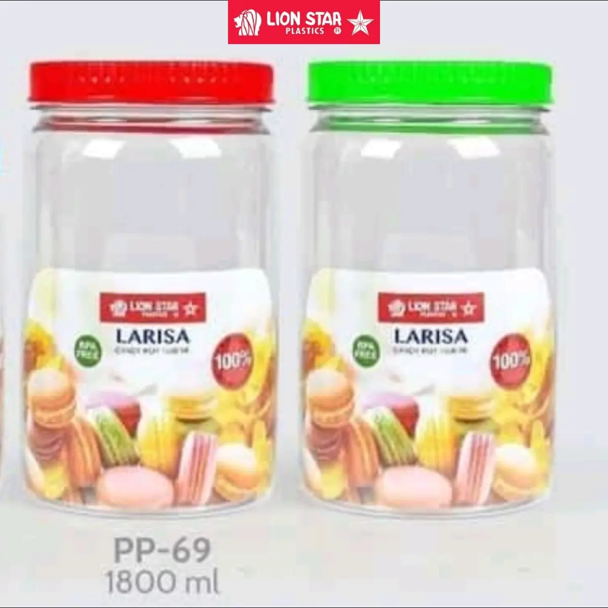 Toples Larisa Lion Star Candy Pot / Toples Makanan Ringan Kedap Udara