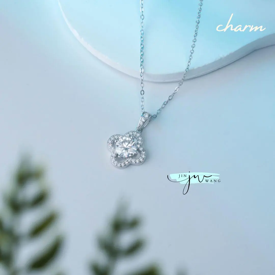Charm 1 Carat Moissanite Necklace for Women | Jewelry Gift For Her