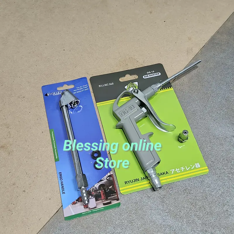 Paket 5 Set / Selang 6Meter Air Duster Air Chuck Isi Angin Paket Peralatan Kompresor / Alat Isi Angin / Alat Pompa Angin 6