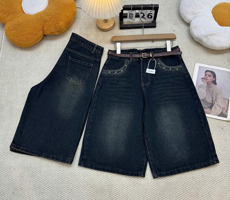 quần Ngố lửng thêu viền túi min  VIP 9, quần jeans nữ Pants jean