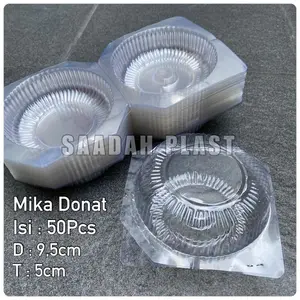 Mika Donat Bulat / Tray Donut Isi 50Pcs / Roti Kue - Mika Donat