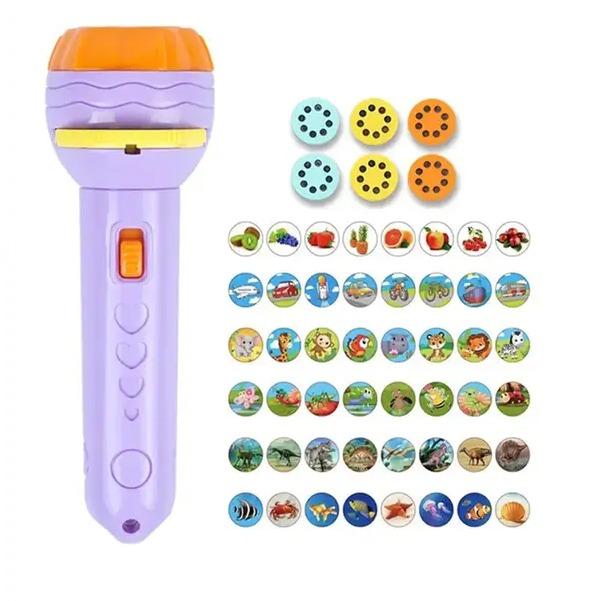 Đèn Pin Chiếu Hình Cho Bé 80 hình nhiều chủ đề cho bé Đồ Chơi Phát Triển Trí Tuệ Cho Trẻ