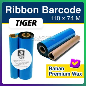 Ribbon Barcode Premium Wax 110 x 74 Meter Printer Argox - SATO - Zebra