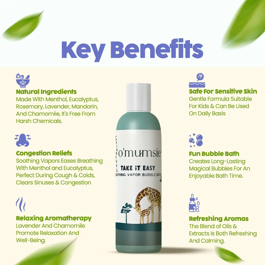 OMumsie Vapor Baby Bath with Eucalyptus for sinus & Cold