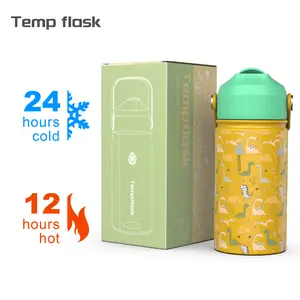 【COD】Tempflask TUMBLER ANAK SEDOTAN 350ml BAJA 304 FOOD GRADE TAHAN 24 JAM ANTI TUMPAH GRATIS ONGKIR
