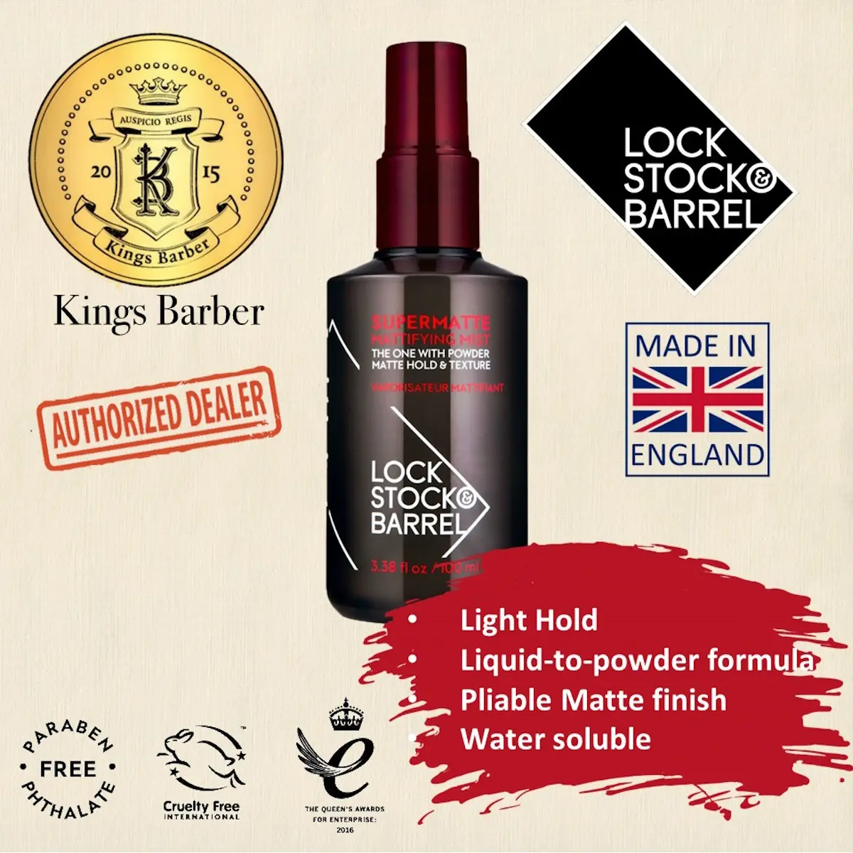 LOCK STOCK & BARREL, Supermatte Mattifying Mist - 100ml