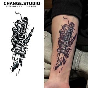 Hình Xăm Tạm Thời, Hình Xăm Dao Găm Bàn Tay Ma, Kéo Dài Trong 15 Ngày, Không Thấm Nước Và Chống Chà Xát, Miếng Dán Hình Xăm