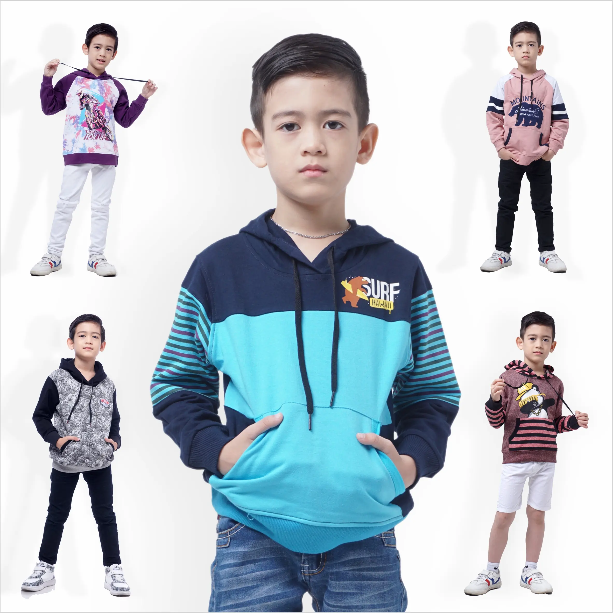 Sweater Hoodie Topi Katun Babyterry Fashion Musim Dingin CMGKIDS
