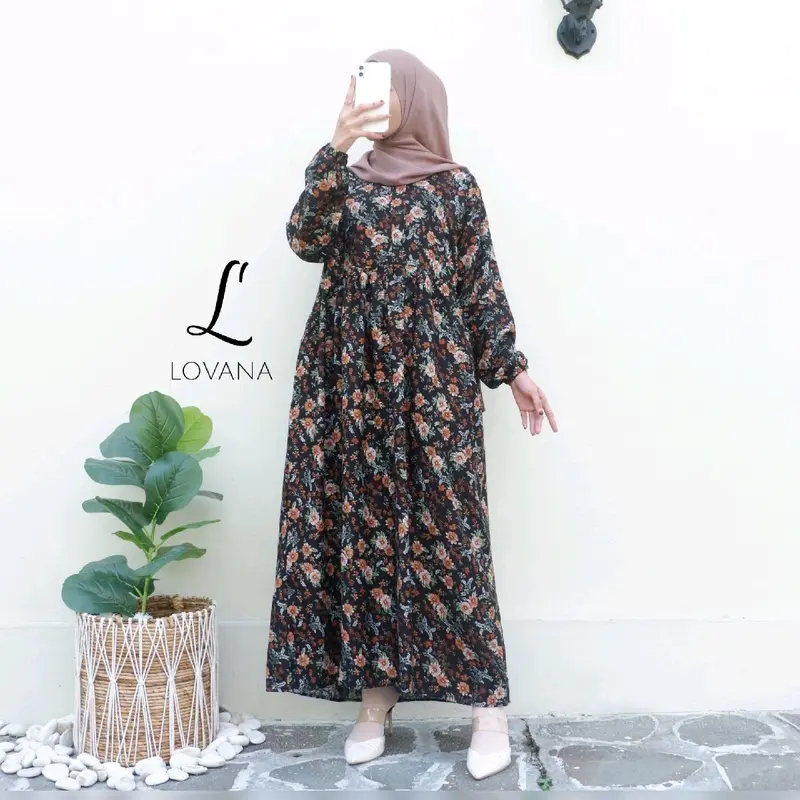 Arsy Midi Dress Rayon Premium Lovana Indonesia 2