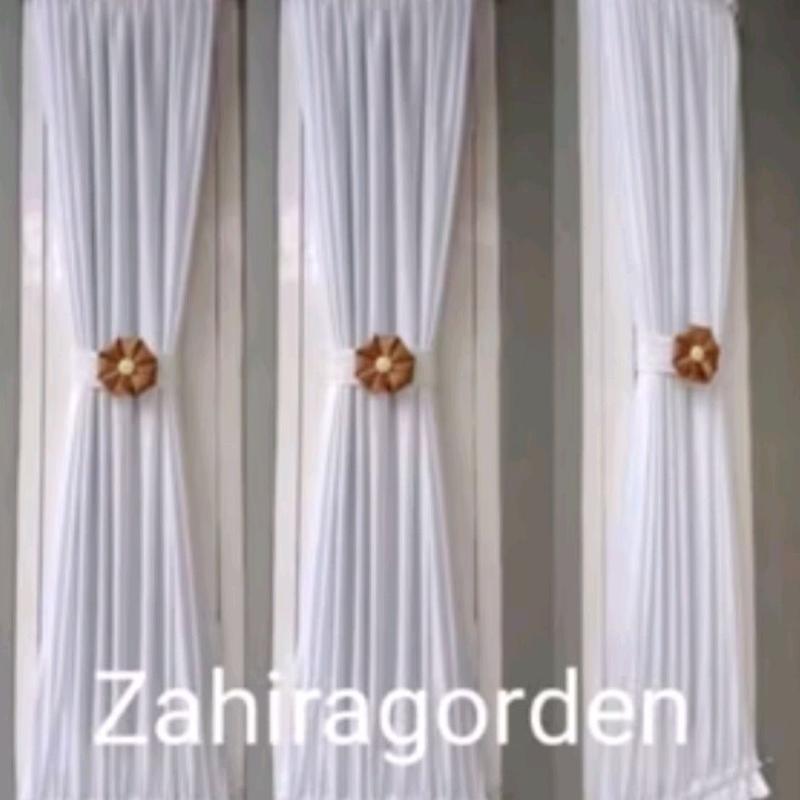 Gorden Kupu-kupu Ikat Pita Jendela Minimalis - Lebar Kain 80cm - Bonus Stik 5
