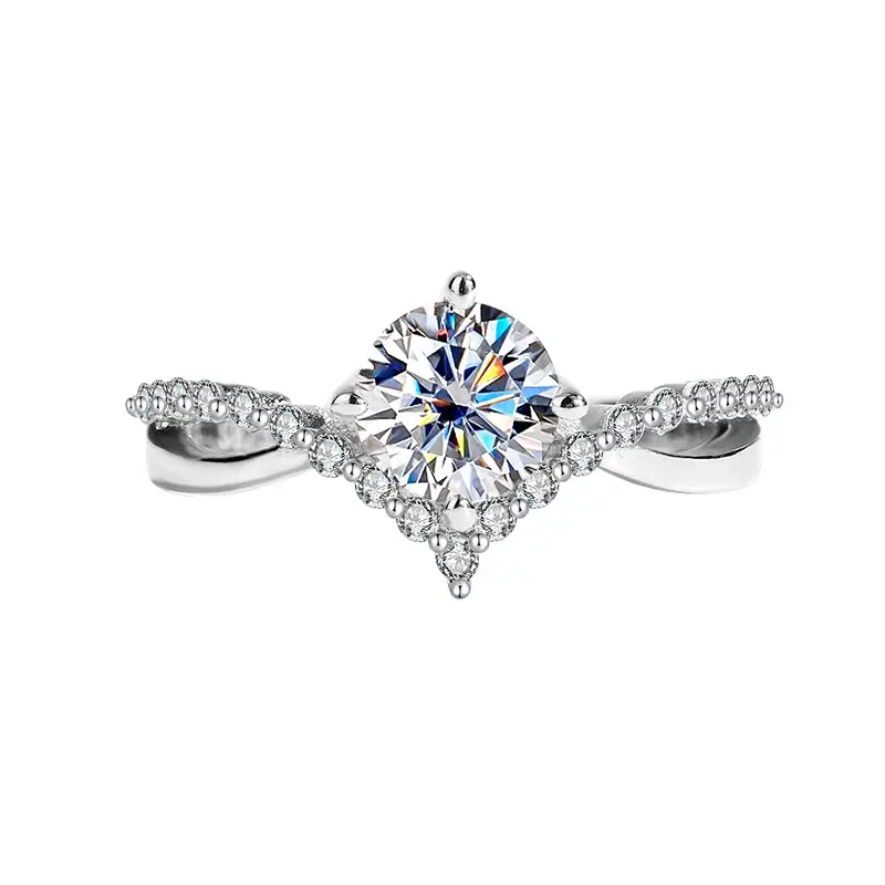 【#139】925 Sterling Silver Moissanite Ring For Valentone's Day