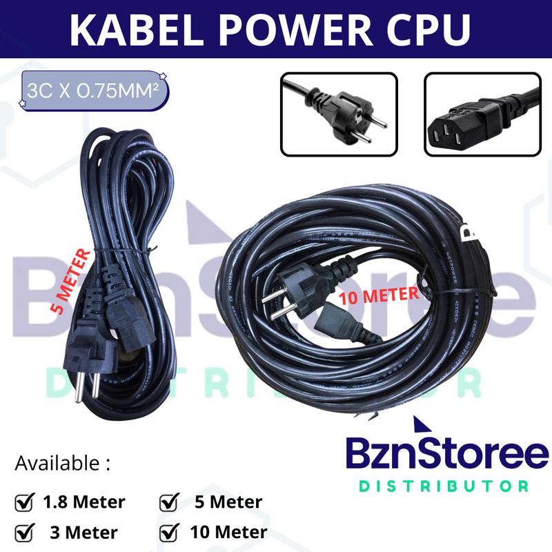 KABEL POWER CPU - Kabel CPU MONITOR Type 5m-10m / Kabel power komputer ...