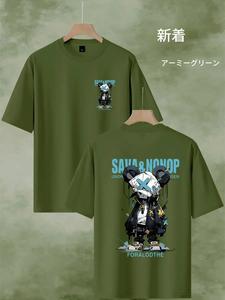 サイバーパンダTシャツ、未来的なロボットベアのグラフィックTシャツ、ユニセックスのカジュアルなフィット感のある半袖トップス、TikTokでトレンドのストリートウェア