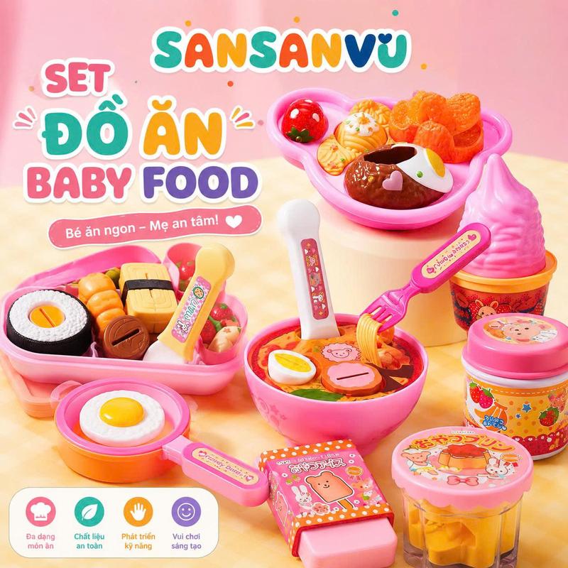 [ĐỦ MẪU MỚI NHẤT] Đồ chơi hình bánh Pudding dâu tây cho bé tăng khả năng sáng tạo