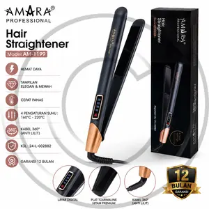 (New Arrival) AMARA / AM-1199 / Catokan Rambut Professional / Hair Straightener - CO catok wave cato kano tidak steker eu catokrambut murah
