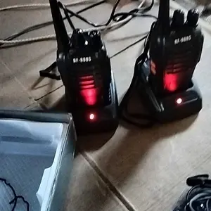 Walkie Talkie HD BF-888S Jarak Jauh 5-10km(Max)HT Wlan UHF 2 Units Handy Talky Waterproof Portable With Charger Antena Led earphone