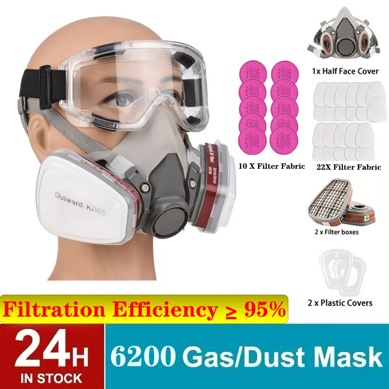 Reusable half mask 6200 half respirator mask for paint, dust - TikTok ...
