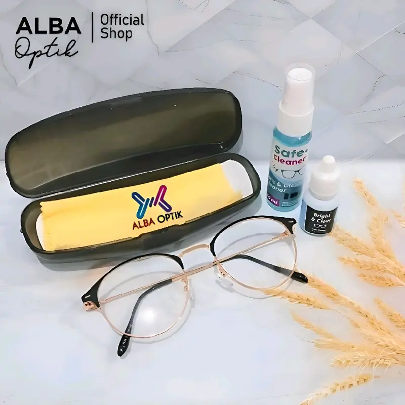 AlbaOptik Kacamata Photocromic Anti Radiasi HP Komputer Minus Plus Murah K Perempuan kekinian Eyewear Glasses Cat Daily Kacamata Bulet Kacamata One Drive Wanita Lensa Photocromic Anti Radiasi UV & Blueray Bonus Hardcase Lap Anti Embun Lens Cleaner 8