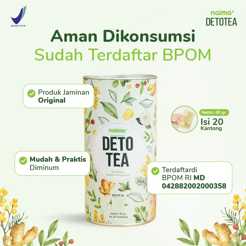 [Detotea] Teh Rempah Herbal Jahe Teh Hijau Daun Kelor Alami 4