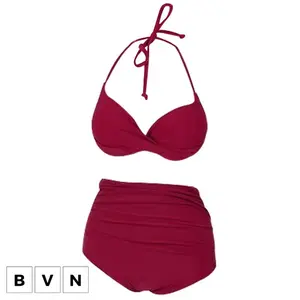 [BVN] 8015 Premium Big Size Swimwear Bikini Outdoor Celana Waist  Set Baju Renang Wanita