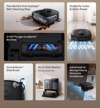 Gambar Eufy E25 Omni Robot Vacuum and Mop Combo, HydroJet System, 20,000Pa Turbo Suction, Zero-Tangle Design, Edge-to-Corner Deep Cleaning, Obstacle Avoidance, Auto-Empty & Self-Cleaning All-in-One Station - T2353 - Black dari Anker Indonesia Kota Administrasi Jakarta Utara 4 Tokopedia