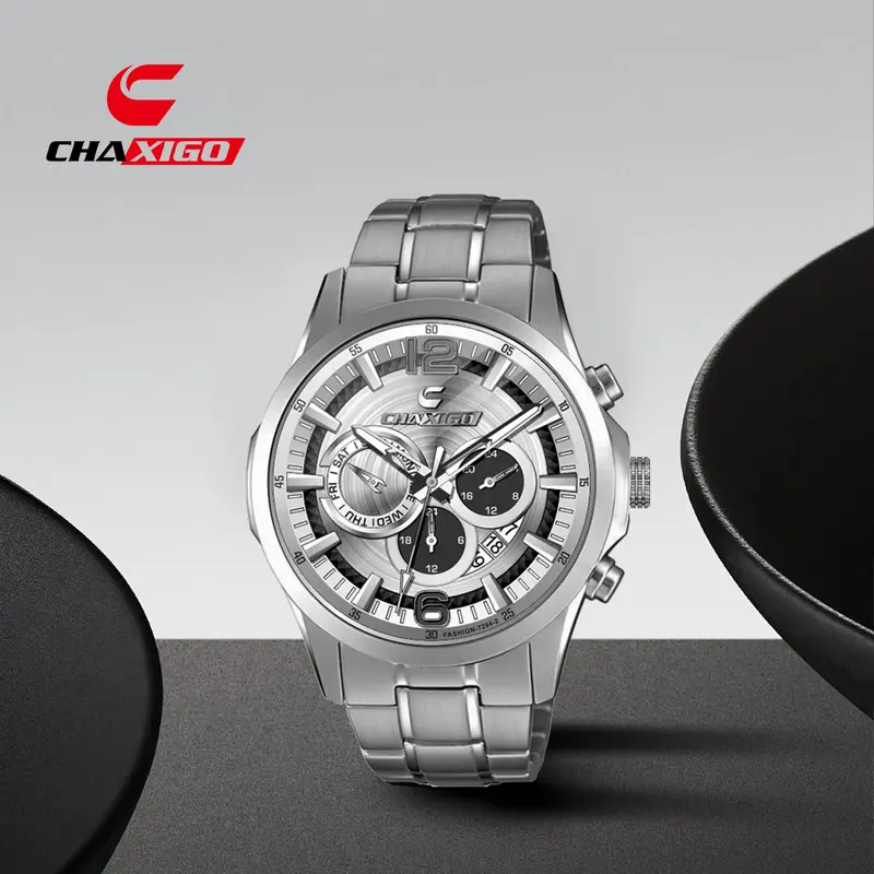 Đồng Hồ Nam Sang Trọng Chính Hãng CHAXIGO, Đồng Hồ Thể Thao Nam, Đồng Hồ Đeo Tay Thạch Anh Thép, Đồng Hồ Nam Thiết Kế, Đồng Hồ Doanh Nhân, 7294-2 0