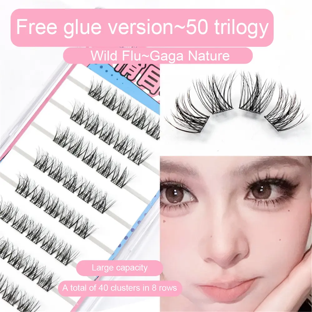 New 5D Segmented False Eyelashes Extension Thick Single Cluster Extension
