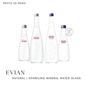 Evian Natural Mineral | Sparkling Water Glass - 330ML | 750ML