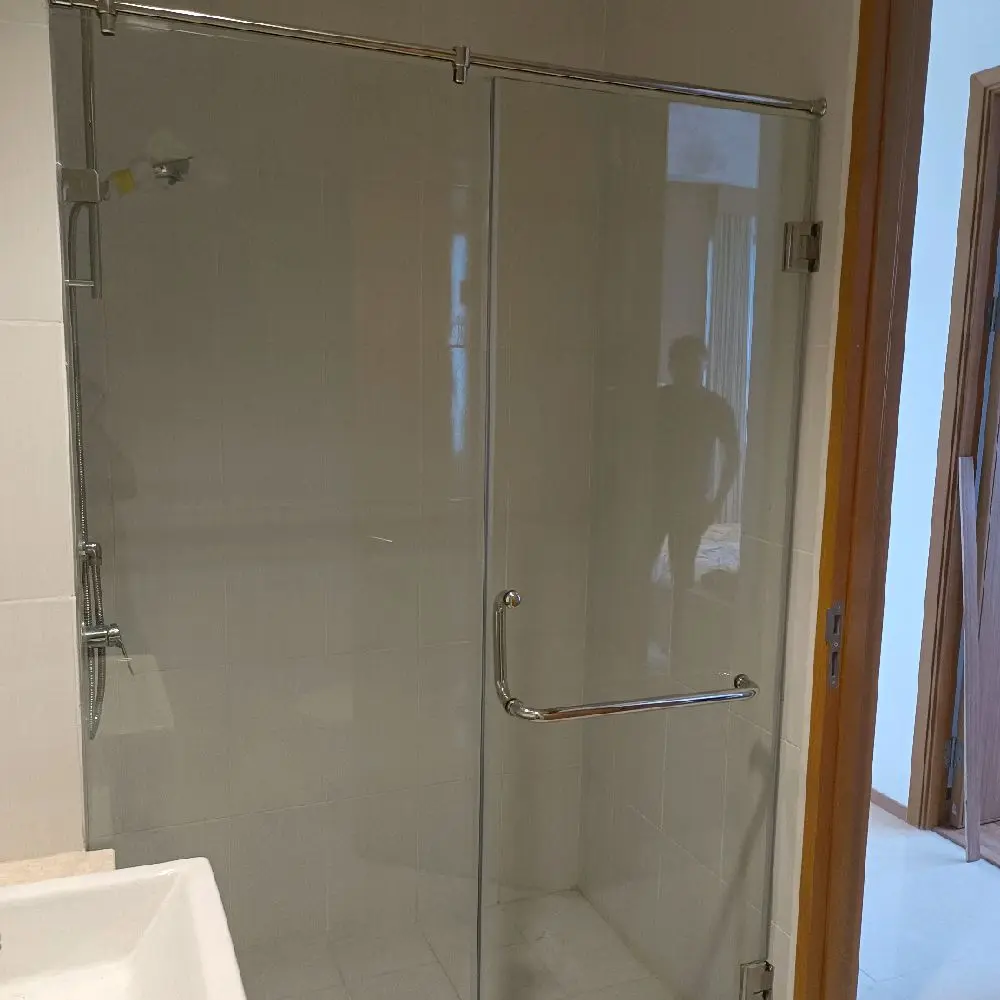Shower Screen Kaca Polos Tempred 90cmx200cm partisi kamar mandi