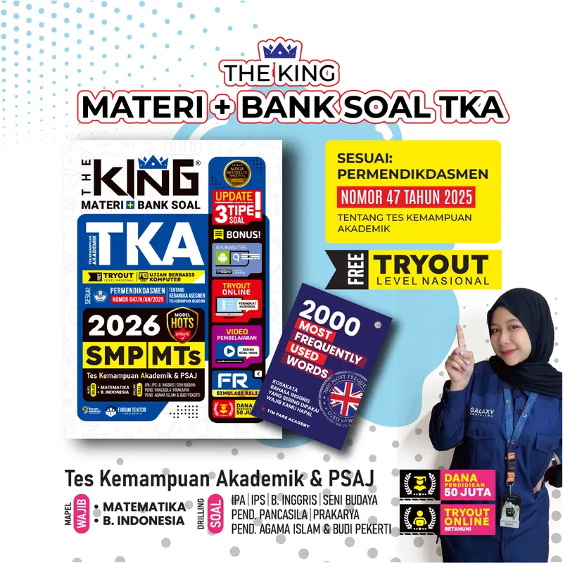 [DAPAT DUA PCS] BUKU THE KING TKA DAN PSAJ SMP/MTS [NEW RELEASE]