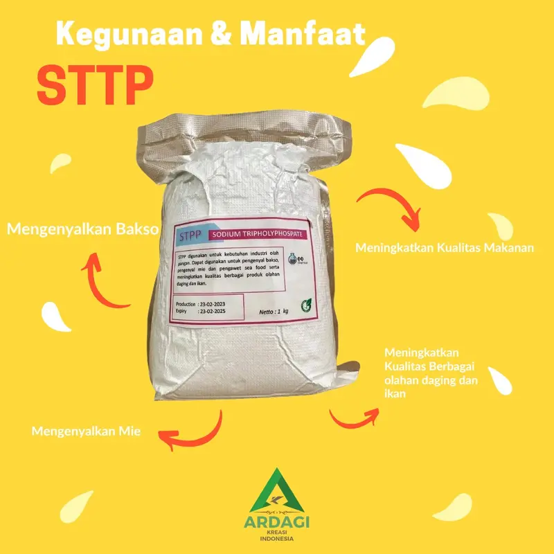 Sodium Tripholyphosphate - STTP / Bahan Pengenyal Mie Bakso & Daging - 1Kg 3