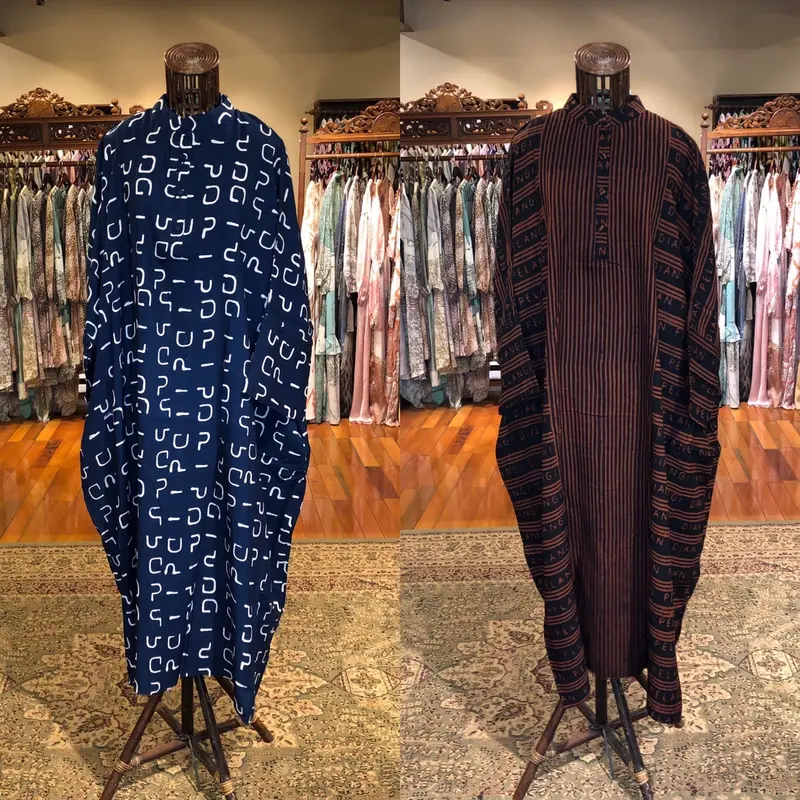 Lila dress kaftan rayon batik pali dian pelangi official Pekalongan busui all size kancing depan 1