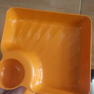 Piring Makan 2 in 1 Tempat Saus Kecap / Piring Makan Souvenir / Piring Makan Serbaguna / Tempat Snack