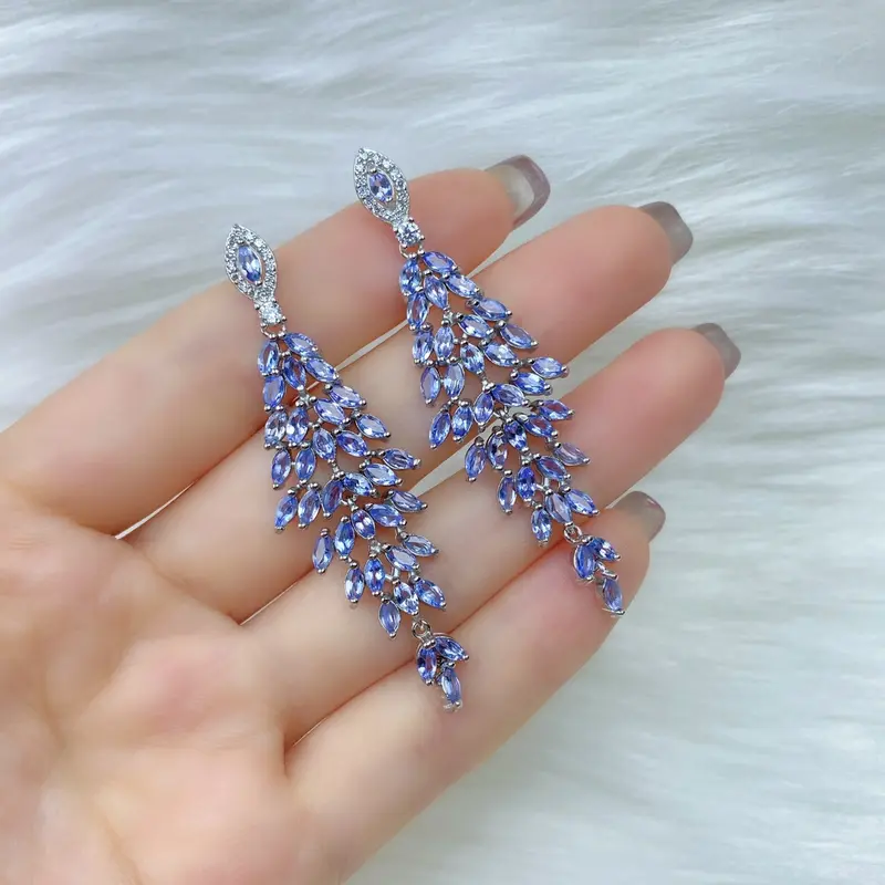 Tanzanite Earrings Natural Gemstone jewellery 5