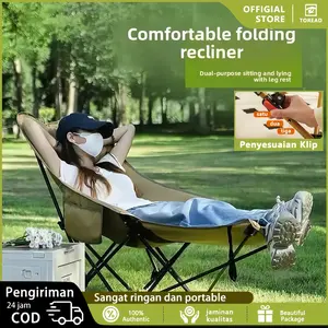 Kursi Lipat Outdoor Kursi Istirahat Siang Kursi Berkemah Malas Pantai Lipat Portable Kursi Kuat Dan Tahan Lama Mudah Dibawa